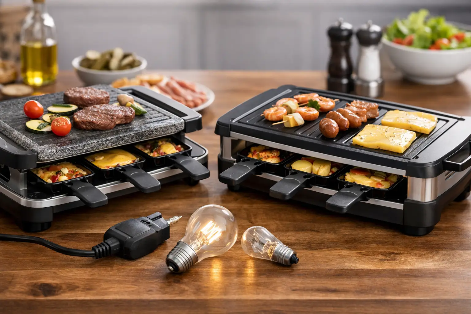 Raclette-Grill-Wattzahl vergleichen