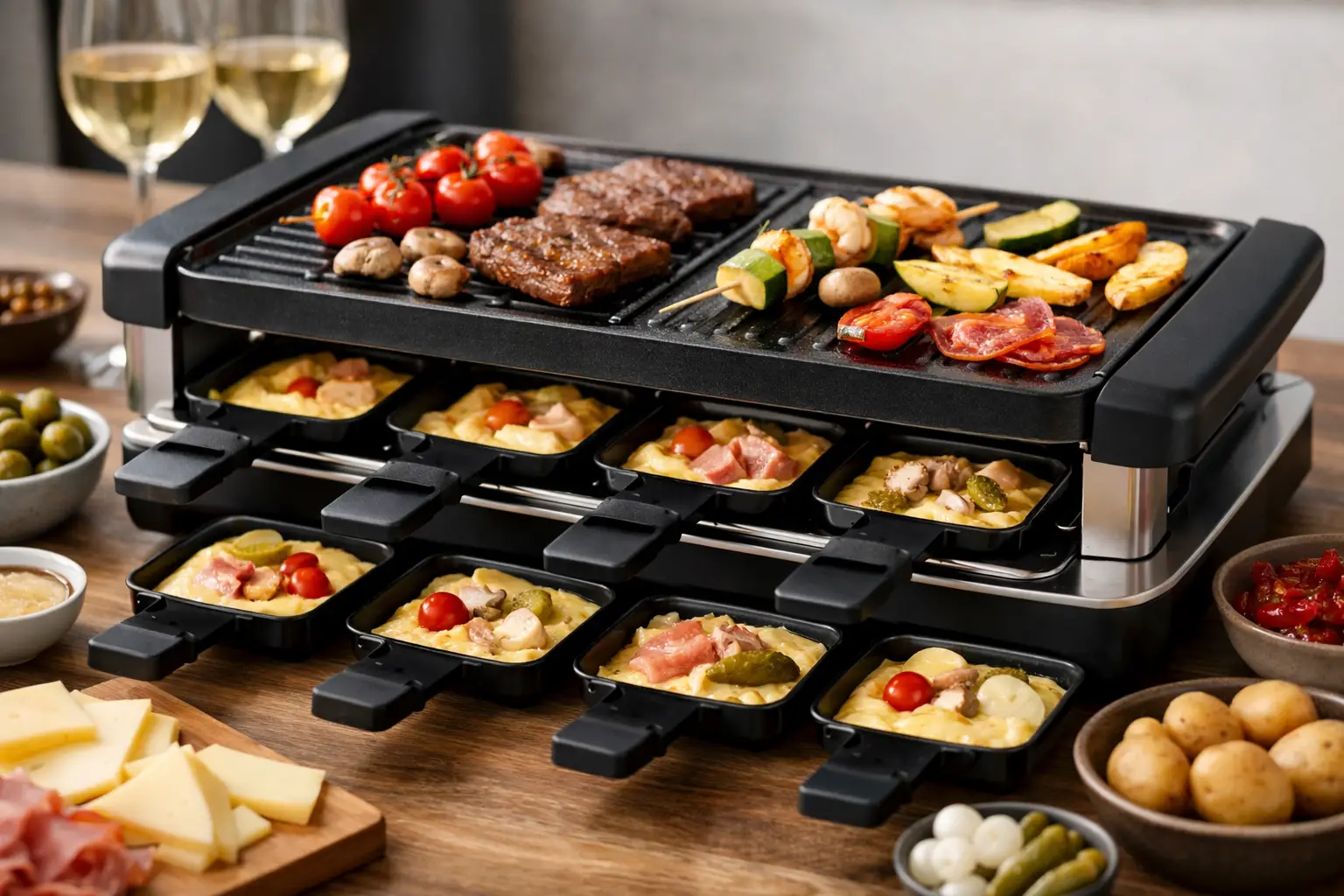 Raclette mit 8 Pfännchen kaufen